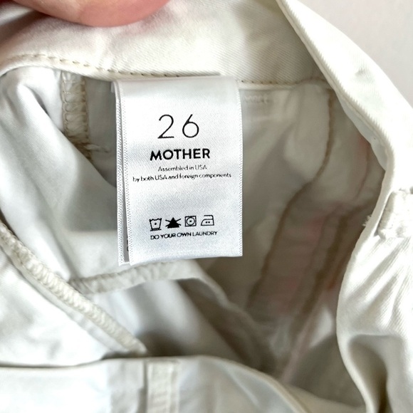 MOTHER The Roller Prep Chalk Orange Racer Stripe High Waist Flare Pants Size 26 - Picture 12 of 15